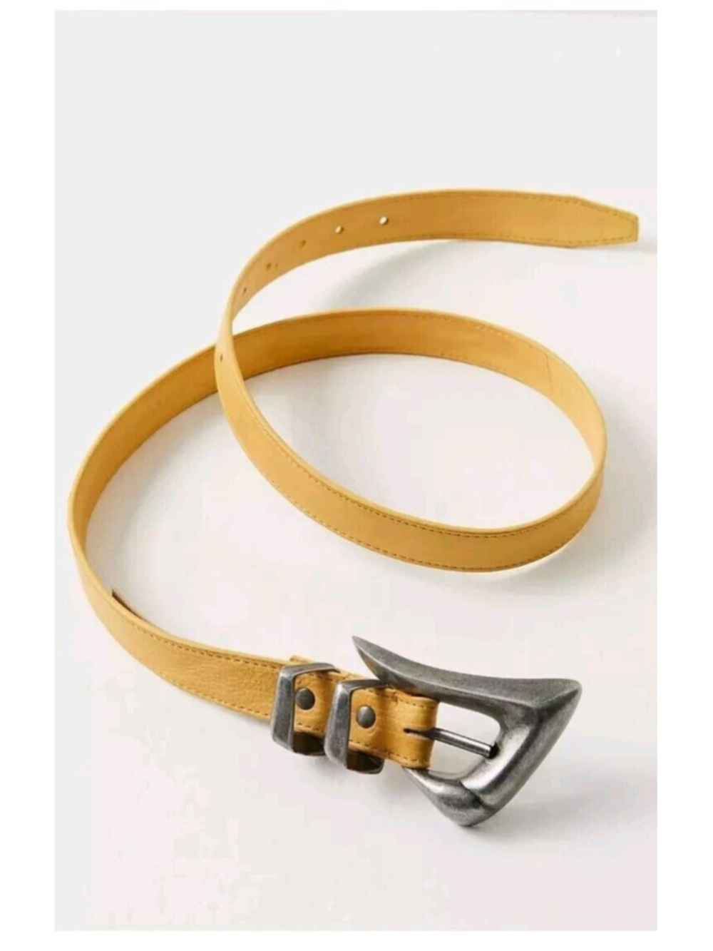 Free People Women's Billie Leather Belt in Honey Size Small/Medium NEW - Picture 2 of 8